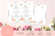 Wedding Menu Watercolor M1019, a Card Template by Love Meets Paper (Thumbnail 2 of 2)