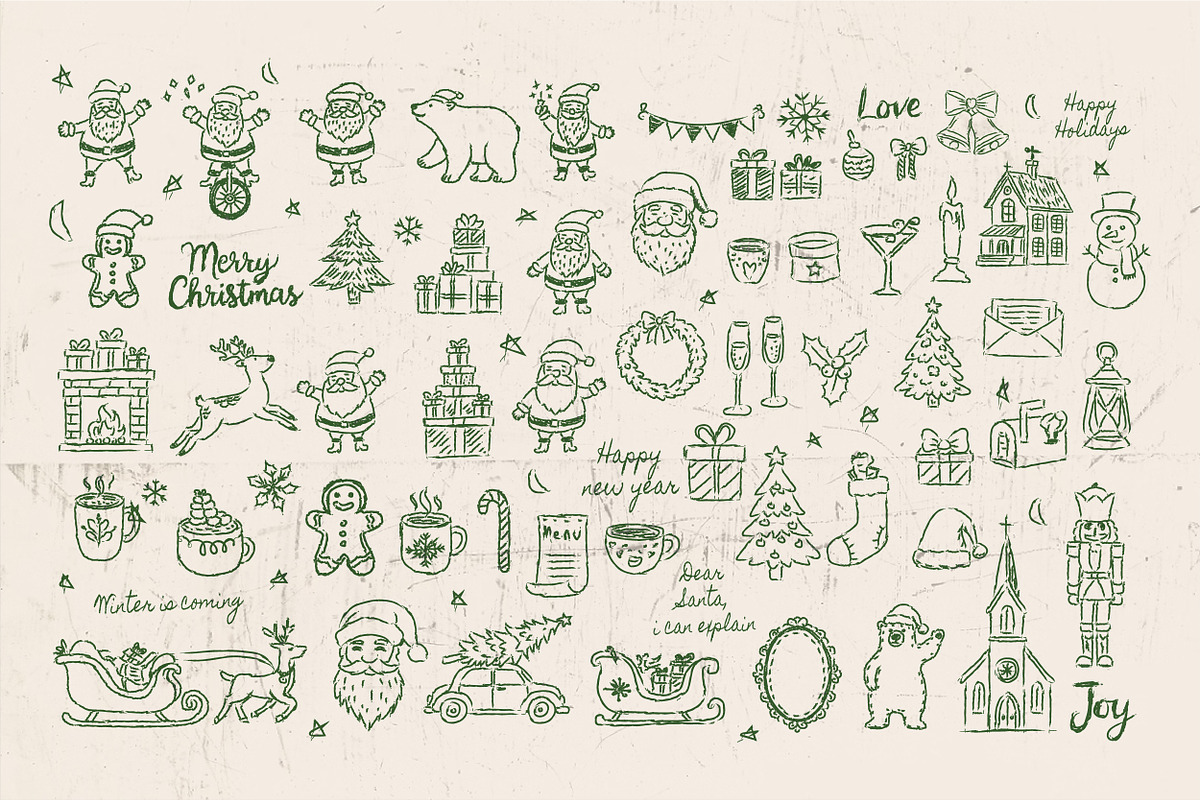 Hand Drawn Whimsical Christmas Icon, an Outline Icon by Baleee (Photo 4 of 7)