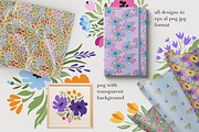 Modern BLOSSOM, abstract floral set., an Illustration by Veronika Gotovceva (Thumbnail 2 of 8)