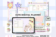 Cute Undated Digital Planner, a Stationery Template by Tas Creative Studio (Thumbnail 3 of 9)