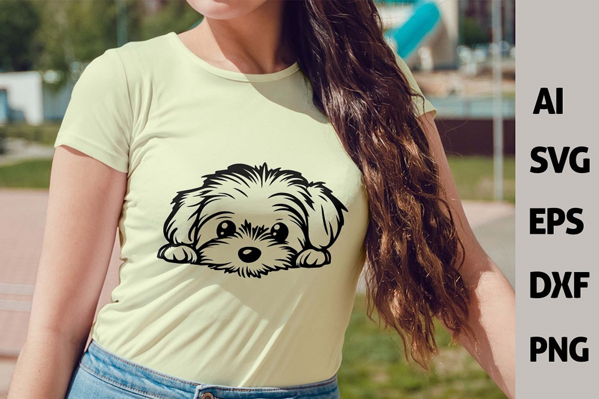 Peeking Havanese Dog Puppy Vector, an Animal Illustration by ARTify Illustrations (Photo 6 of 8)