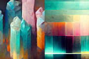 Pastel crystals backgrounds set, a Texture Graphic by Olha Klein (Thumbnail 4 of 4)
