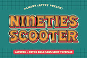 90’s Scooter – Retro Display Font, a Sans Serif Font by Almarkhatype (Thumbnail 1 of 11)