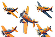 Watercolor Airplane Clipart Bundle, a Transportation Illustration by Design Scotch (Thumbnail 5 of 8)
