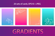 Gradients. 20 Sets of Colorful Cards, a Card Template by Svetlana Kononova (Thumbnail 3 of 5)