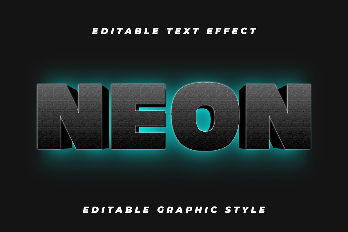 Neon Glow Blacklight Text Effect