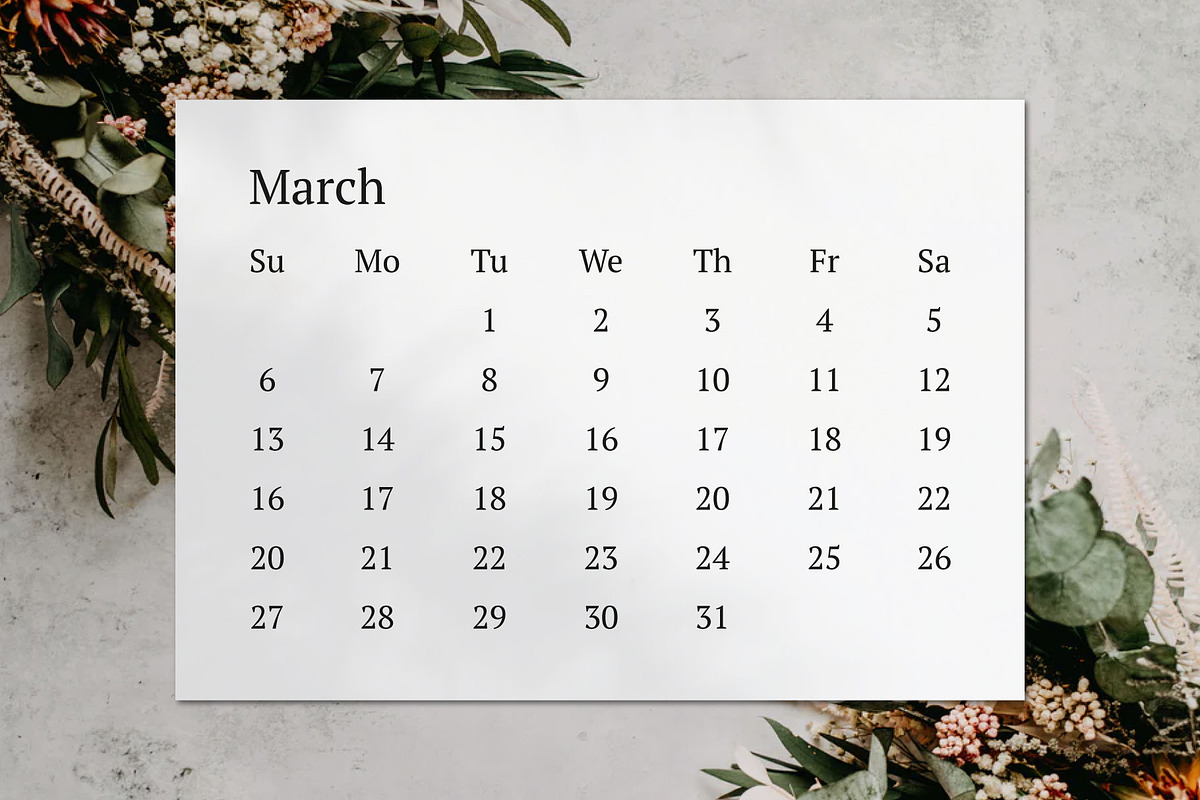 2022 & 2023 Calendar Templates, a Stationery Template by Anatartan Design (Photo 5 of 8)