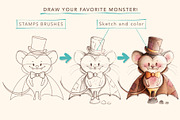 Procreate  Character Bundle 20% Off, a Brush Add-On by Rosangela Curti (Thumbnail 16 of 25)