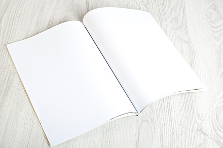 White blank paper on wooden table preview 6