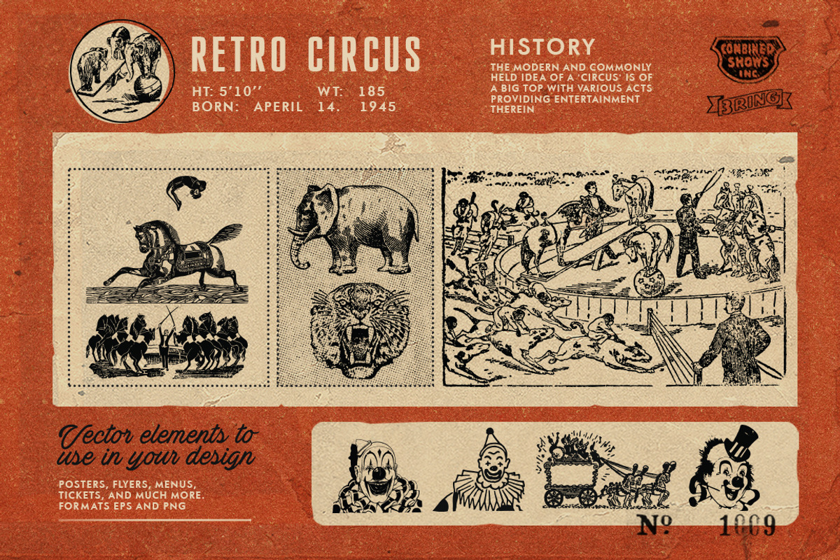 Retro Circus Pack, an Animal Illustration by Retro Machine (Photo 5 of 6)