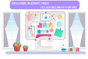 Fashion Designer Set - 10 Elements, an Object Illustration by Melisende Vector (Thumbnail 2 of 3)