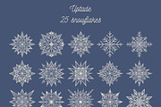 Snowy | 65 snowflakes illustrations, a Decorative Illustration by Wander Designs (Thumbnail 3 of 9)