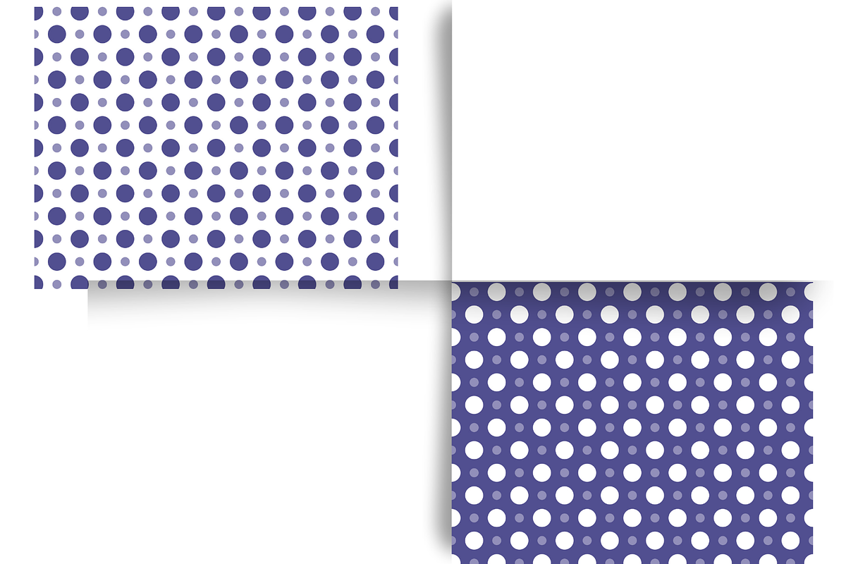 Purple Polka Dot Seamless Design Set, a Pattern Graphic by Earley Bird Design Studio (Photo 2 of 8)