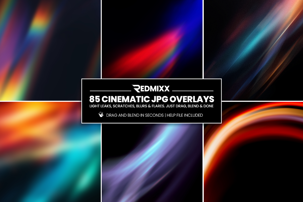 85 CINEMATIC JPG OVERLAYS, a Background Graphic by Redmixx Design (Photo 1 of 5)