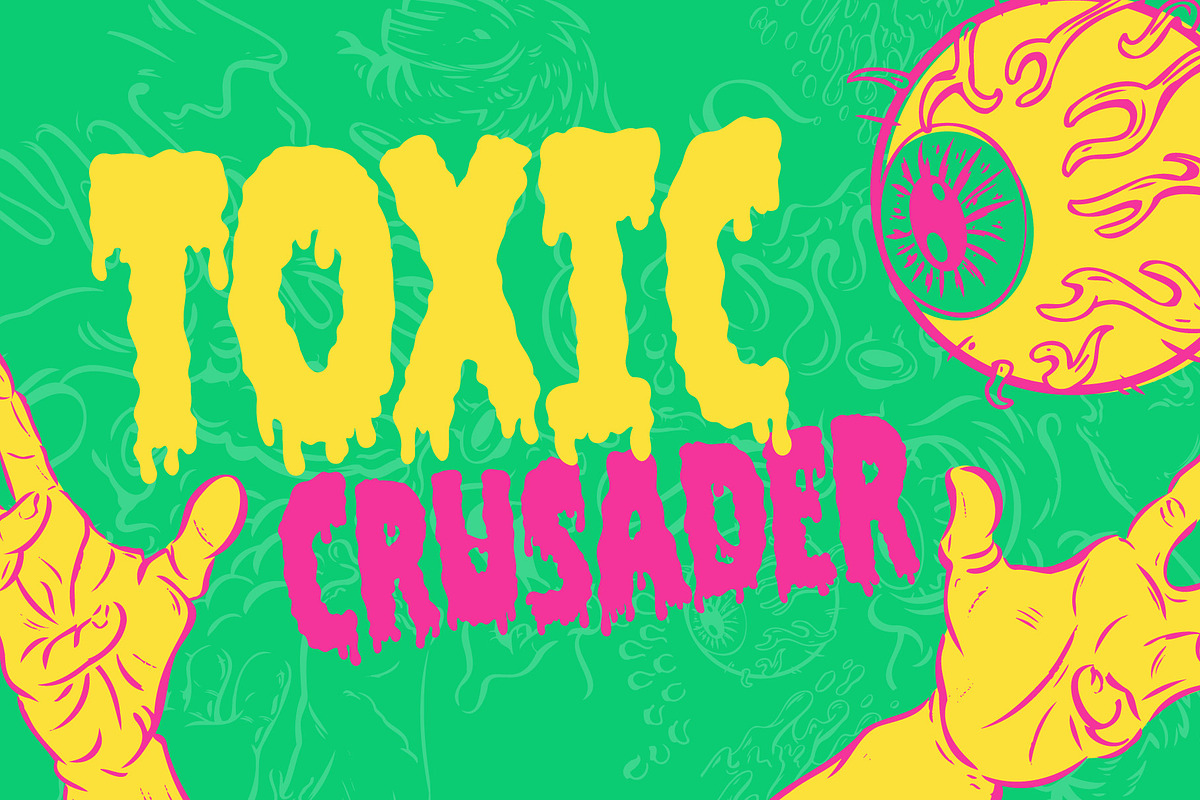 Filthy Creation Retro Slime Font, a Font by Wingsart Studio (Photo 10 of 10)
