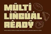Avaya - Bold Display Sans Font, a Sans Serif Font by Flawless And Co (Thumbnail 9 of 10)