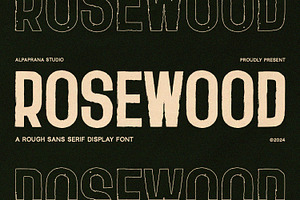 Rosewood - Sans Serif Font, a Sans Serif Font by Alpaprana