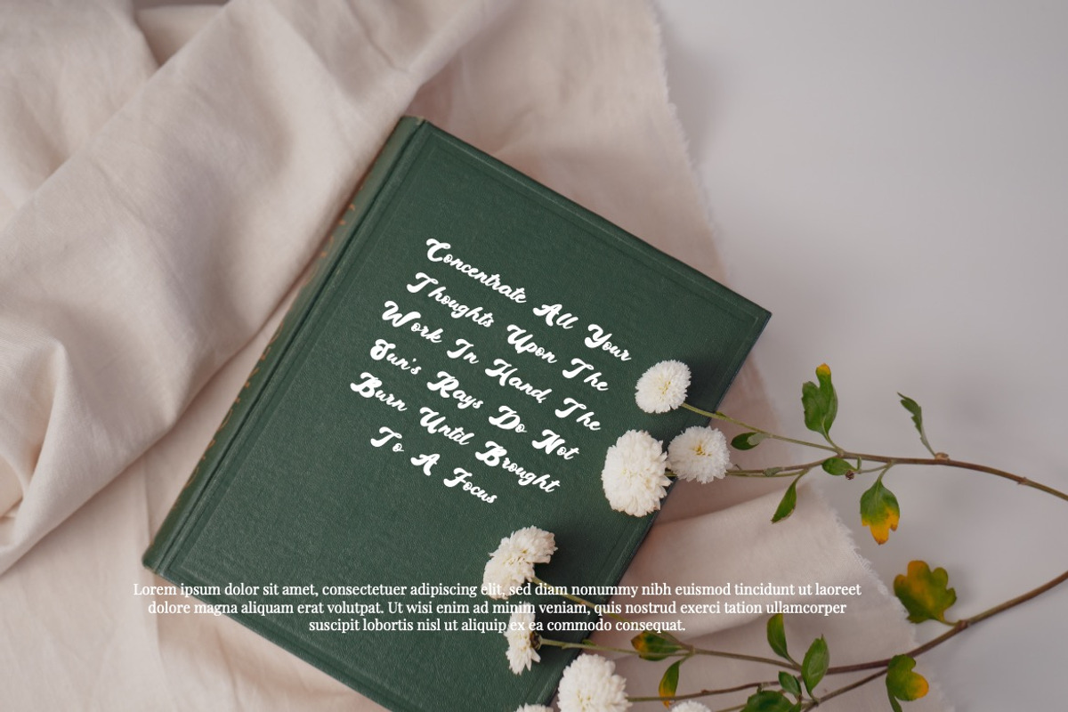 Etthany - Retro Script Font, a Script Font by Dhabee (Photo 9 of 15)
