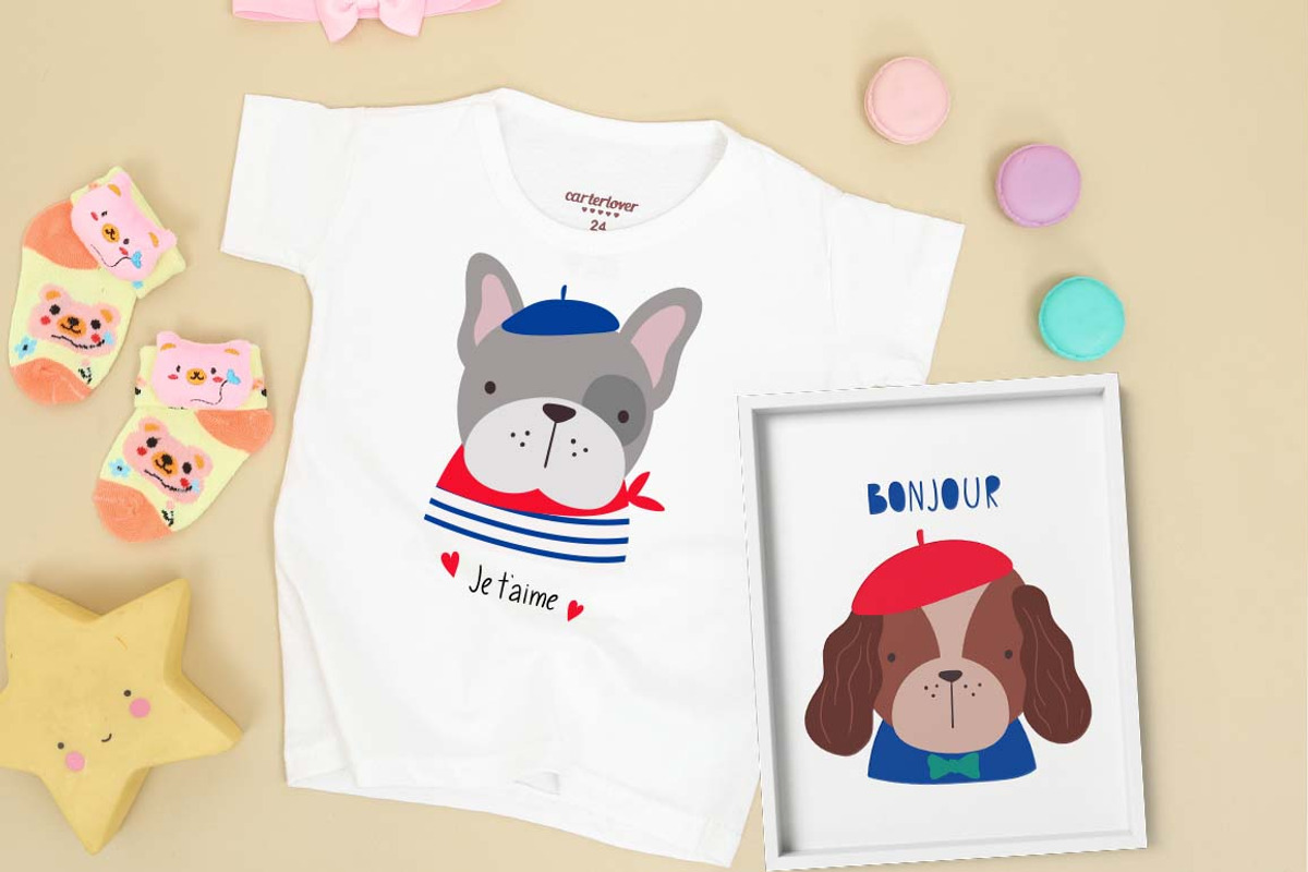 Cute French Dogs vector collection, an Animal Illustration by Irina Ostapenko (Photo 3 of 8)