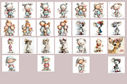 Whimsical Christmas Coaster Design, an Animal Illustration by ElenazlataArt (Thumbnail 5 of 6)