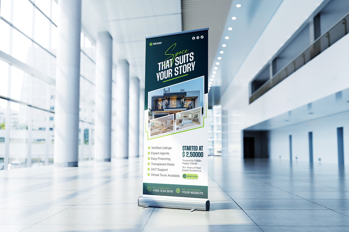 Real Estate Roll-Up Banner Template, a Poster Template by vectorlnk (Photo 4 of 5)