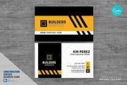 Construction Canva Business Card 16, a Business Card Template by PSDPixel (Thumbnail 1 of 4)