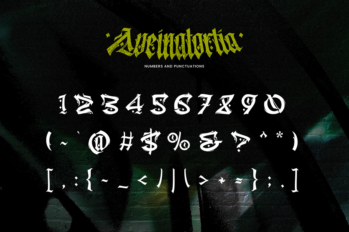 Aveinatortia, a Blackletter Font by ilhamtaro (Photo 8 of 10)