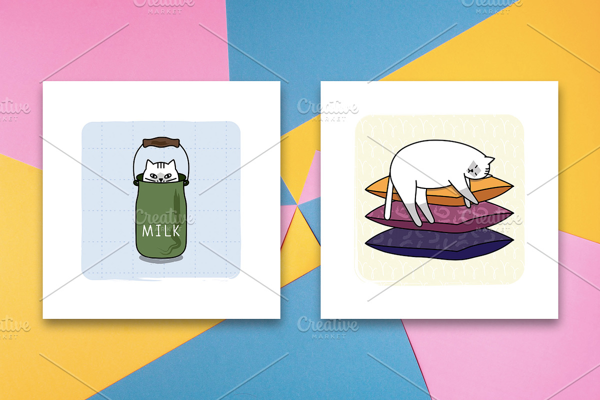 Illustrations with apathetic cat p.2, an Animal Illustration by Lyolya Profitrolya (Photo 2 of 4)