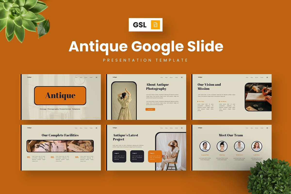 Antique - Google Slide Templates, a Presentation Template by Deepslide Studio (Photo 4 of 6)