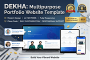 Minimal Developer Portfolio HTML, a Bootstrap Template by Themeplaza (Thumbnail 1 of 7)