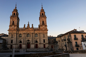 Historic Cathedral of Santa Maria at sunset in Lugo Galicia Spain, an Architecture Photo by Bepslabor