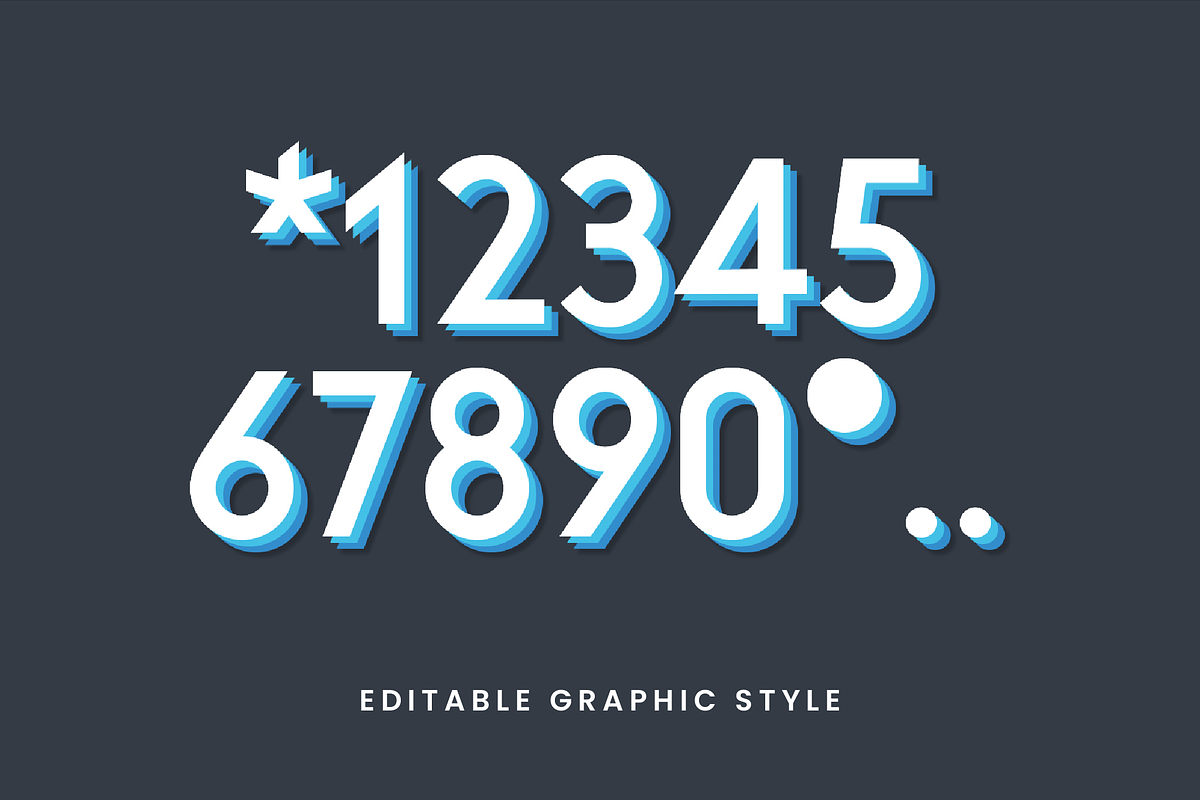 3D Retro Layered Text Effect preview 2