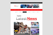 News Landing Page UI UX Layout, a Landing Page Template by CreativeShaper (Thumbnail 2 of 7)