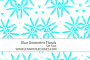 Blue Geometric Florals - Set Two, a Pattern Graphic by Jennifer Lee Jones (Thumbnail 4 of 5)