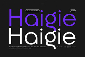 Haigie - Modern Sans Serif