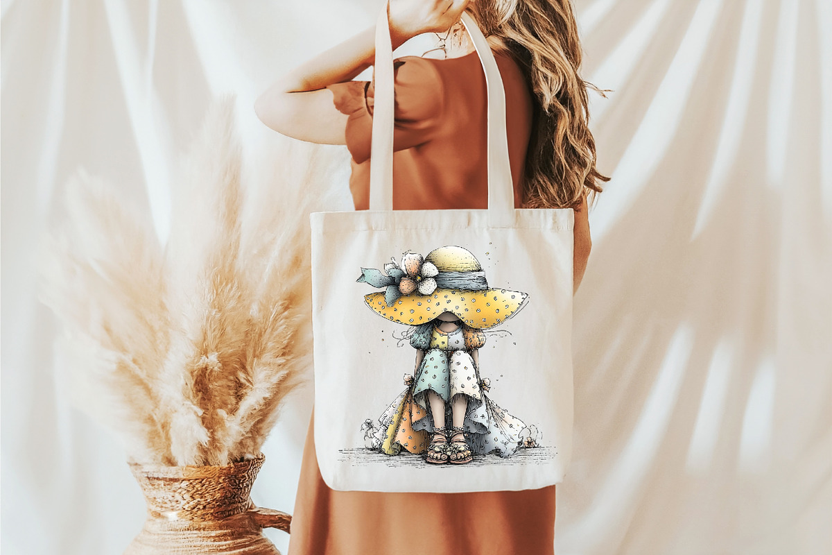 Whimsical Summer Girls Clipart, an Illustration by designcity5 (Photo 5 of 5)