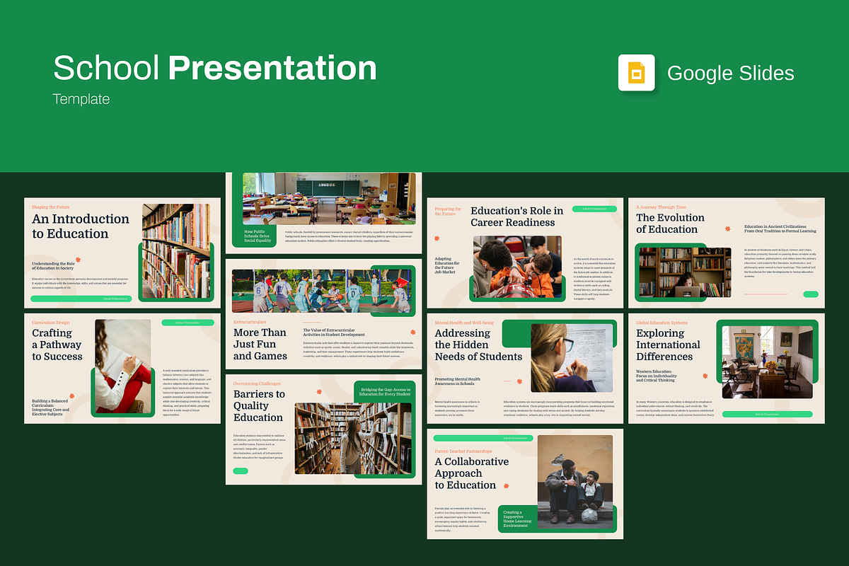 School Google Slides Presentation, a Presentation Template by Bilicube Studio (Photo 1 of 5)