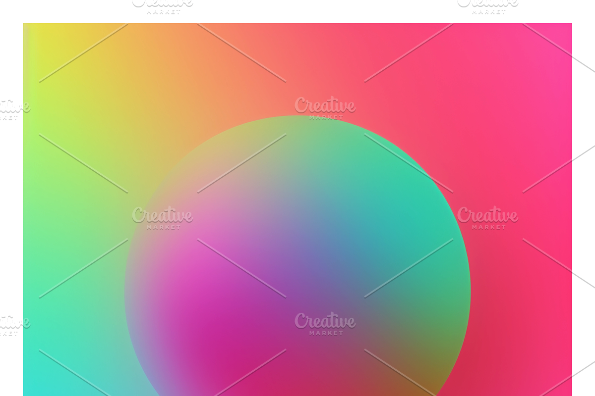 Rare Co - Rainbow Gradient Spheres, a Background Graphic by milatovar (Photo 13 of 17)