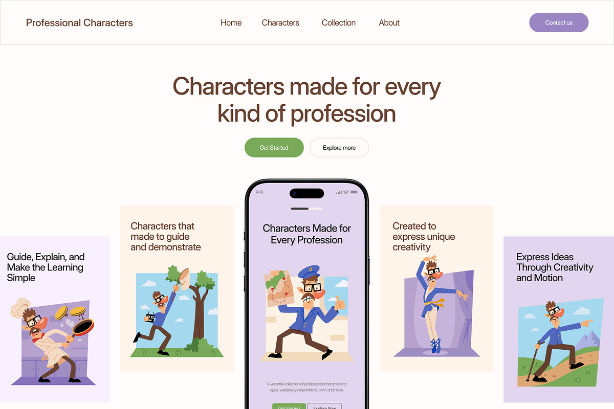 50 Professional Illustrations, a Person Illustration by Prosymbols (Photo 3 of 9)