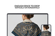 Silk Scarf Mockup on Model PSD, a Shirt Mockup by 1001 mockups (Thumbnail 5 of 6)
