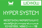 Hyper System font, a Font by weknow (Thumbnail 1 of 8)