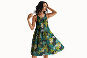 Exotic Tropical Jungle-Tiger Pattern, a Pattern Graphic by StudioGlouna (Thumbnail 3 of 5)