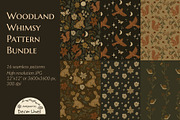 Woodland Seamless Pattern Bundle, a Pattern Graphic by Decor Lines (Thumbnail 1 of 8)