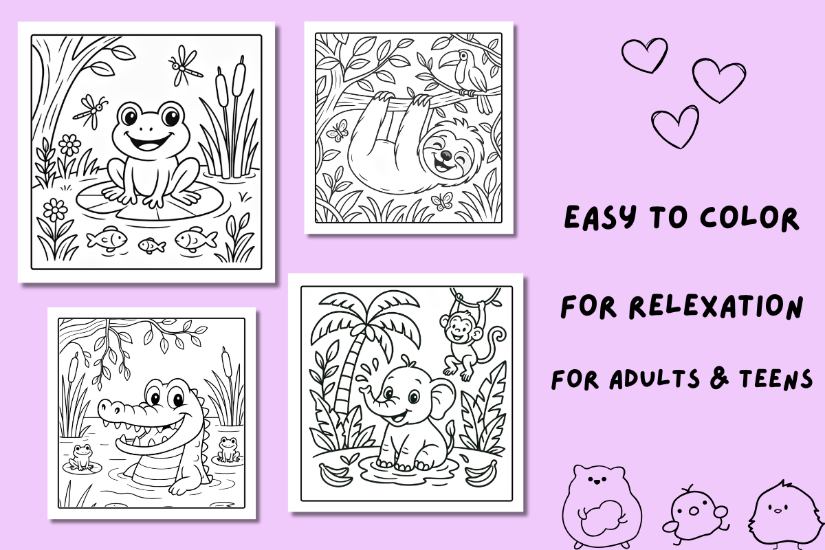 Animal Coloring pages – 31 PNG, an Animal Illustration by Smillyy Threads (Photo 6 of 9)