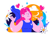10 Peaceful Breathwork Session, a Person Illustration by denayunebgt (Thumbnail 4 of 4)