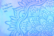 20 Floral hand drawn mandalas, a Pattern Graphic by KatPush (Thumbnail 3 of 6)