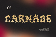 CS Carnage – Black Metal Font