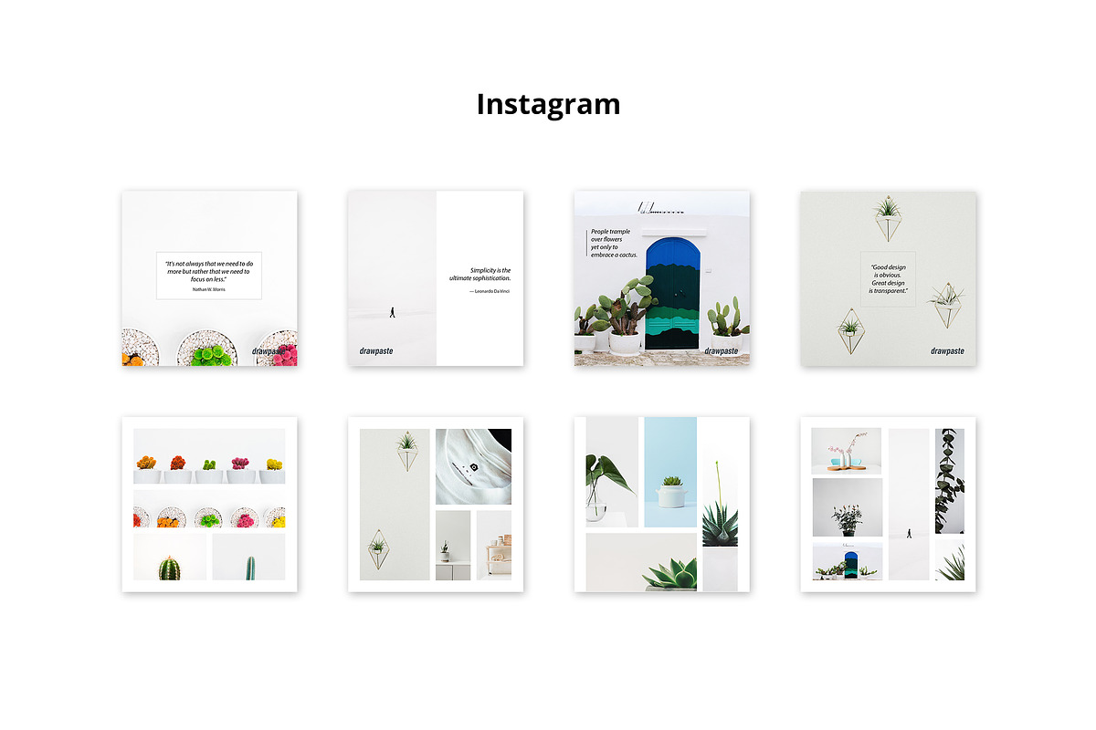 Minimal Social Media Pack 2018, a Social Media Template by Drawpaste (Photo 9 of 12)