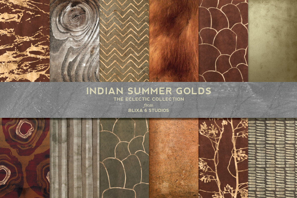 Natural Gold Patterns & Texture Pack, a Pattern Graphic by Blixa 6 Studios (Photo 2 of 5)