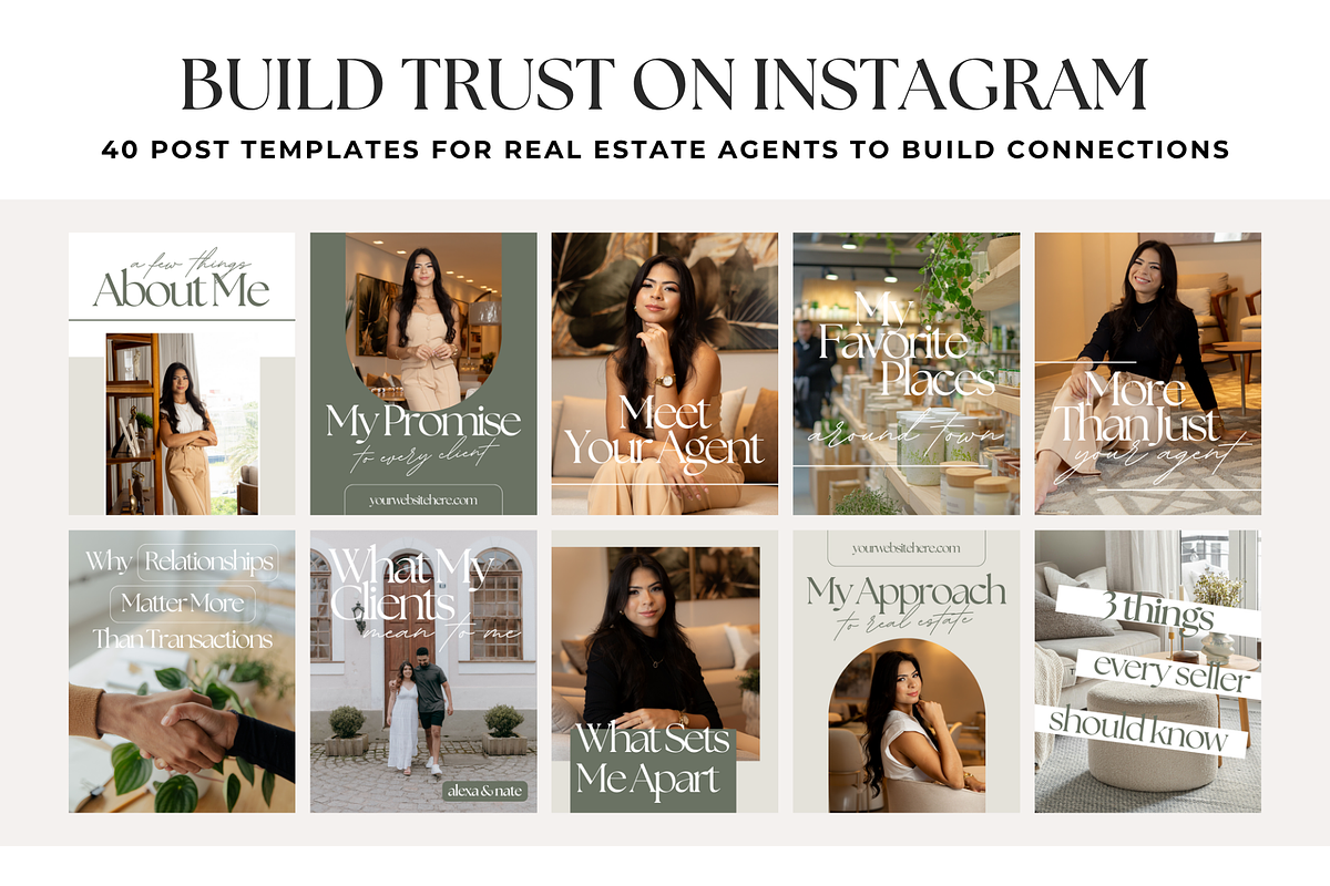 Real Estate Instagram Templates, a Social Media Template by BrandhavenStudio (Photo 2 of 10)
